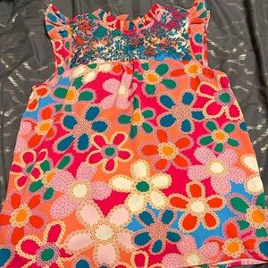 Ruffle Flower print Shirt